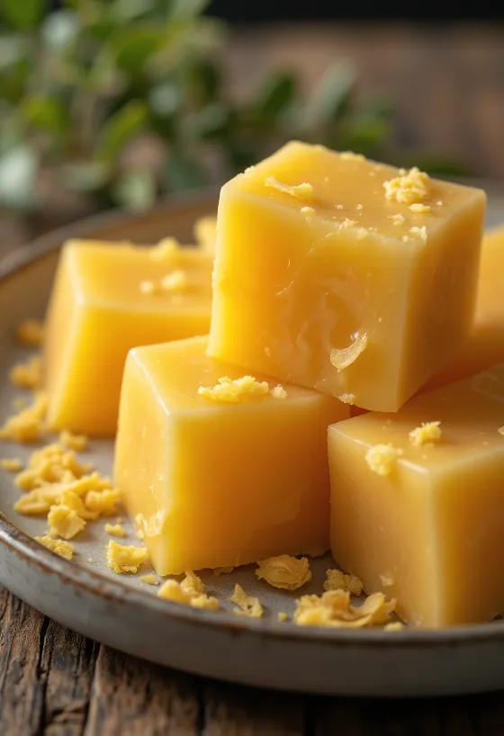 Пищевой пчелиный воск в бруске и стружке