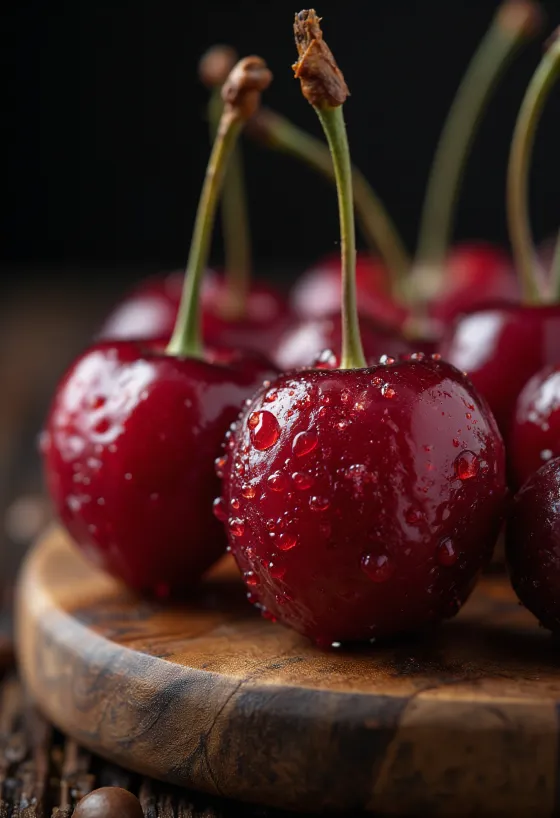 Спелые кофейные ягоды целые и в разрезе