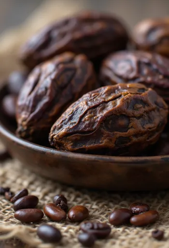 Сырые какао-бобы и стручки какао