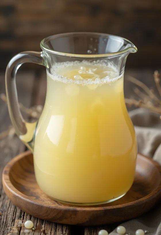 Кислая сыворотка в стеклянной миске на кухне