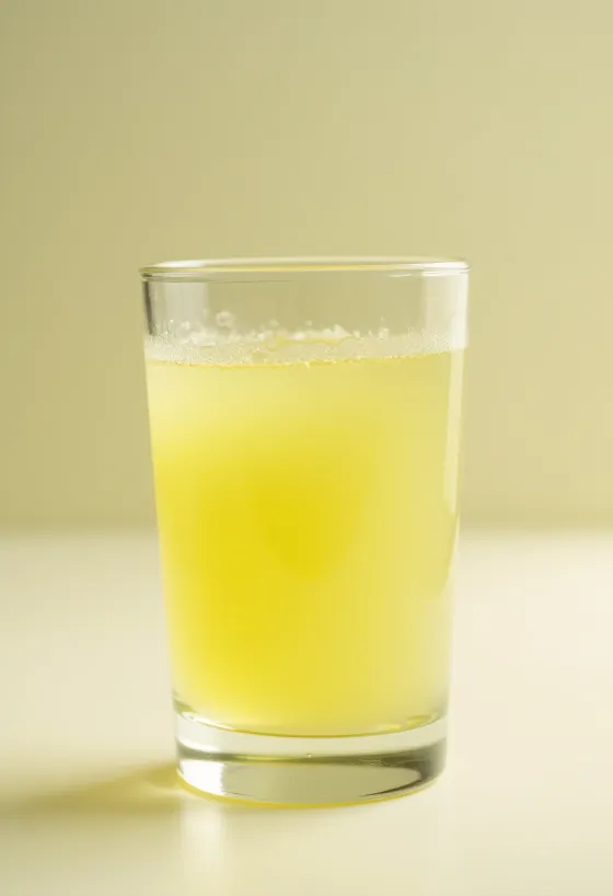 Свежая молочная сыворотка в стеклянной бутылке и тарелке на светлом деревянном столе