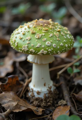 Нарезанная и очищенная сыроежка зеленоватая на кухонной доске