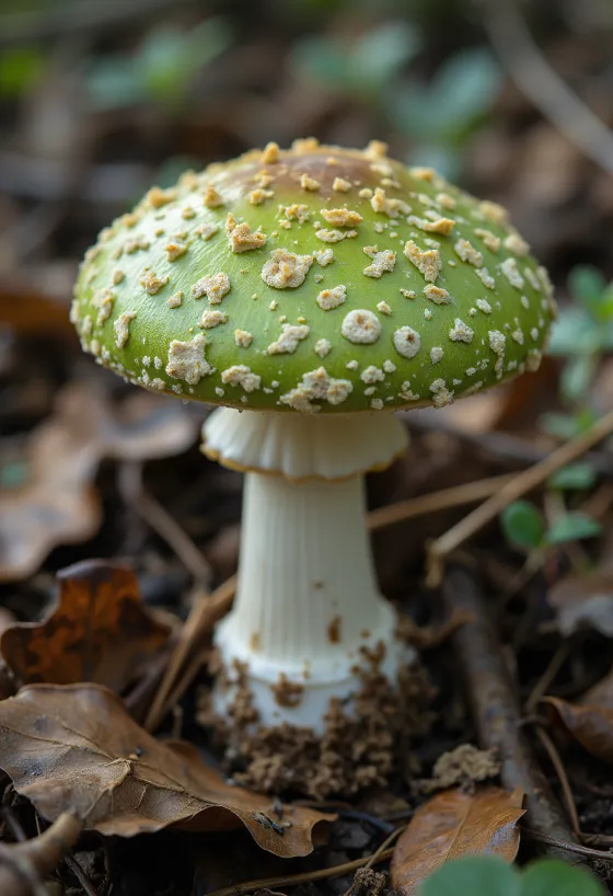 Нарезанная и очищенная сыроежка зеленоватая на кухонной доске