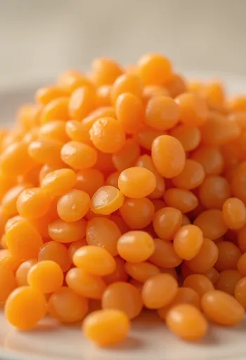 Миска красной чечевицы в рустикальном стиле на деревянном столе