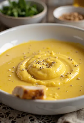 Сливочно-имбирный соус карри при подаче