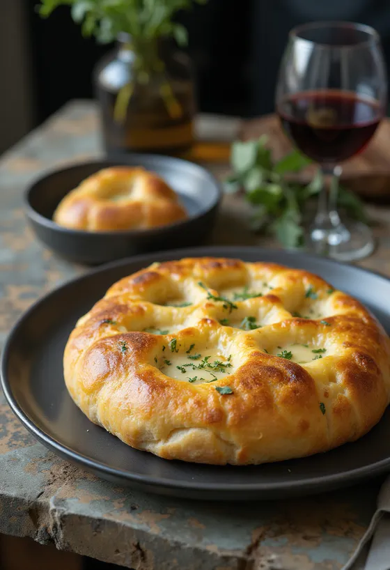 Фокачча с вином и сыром