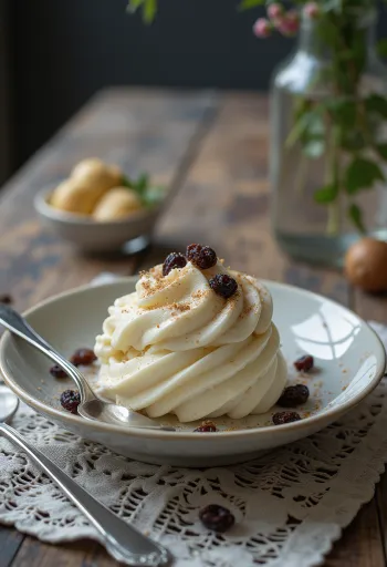 Парфе с ромом и изюмом при подаче