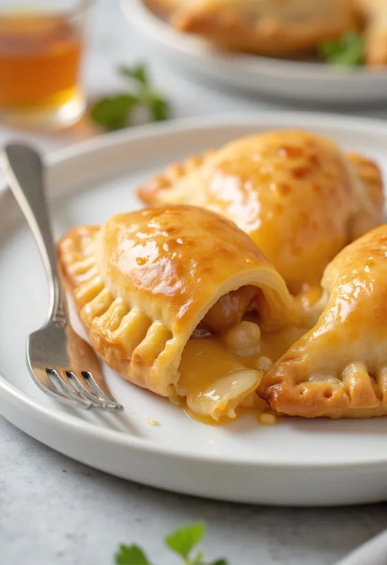 Чилийская эмпанада де манхар, свежеиспеченная, с карамельной начинкой