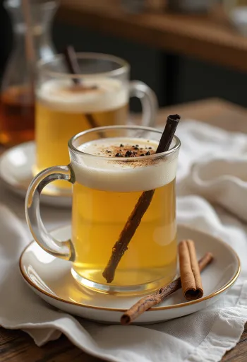 Медово-ванильный сидр в бокале