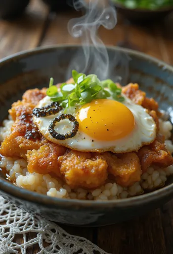 Кацудон с шио комбу и насыщенным соусом