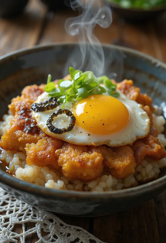 Кацудон с шио комбу и насыщенным соусом