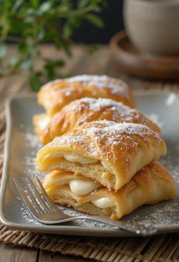 Итальянский торт «Мильфей» с хрустящим слоеным тестом и ванильным кремом