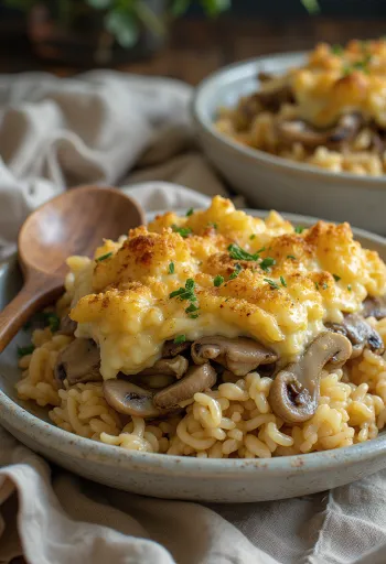 Веганская грибная запеканка при подаче