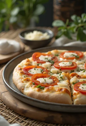 Pizza al Mascarpone с базиликом и пармезаном