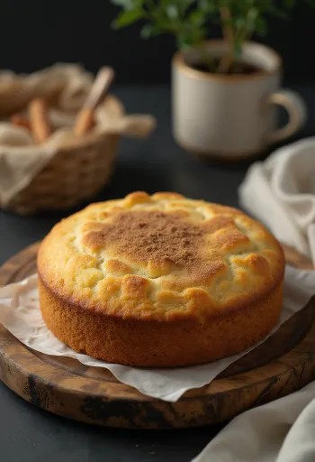 Торт с корицей при подаче