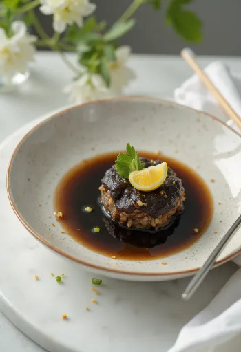 Соус понзу, поданный к сашими