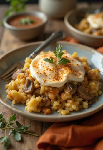 Веганская запеканка из савойской капусты с овощами при подаче