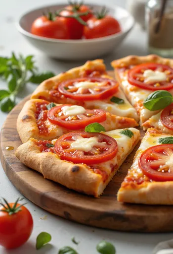Pizza al Pomodoro Fresco со свежими помидорами и моцареллой