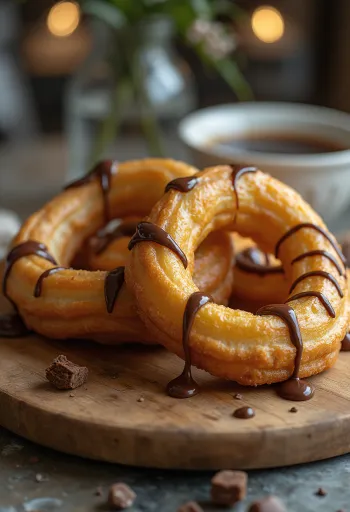 Cakwe с шоколадом, свежеподанный