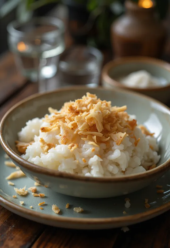 Рис на кокосовом молоке при подаче