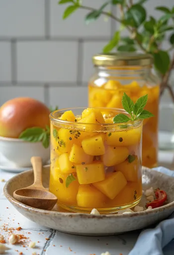 Индийские соленья Ачар в банке