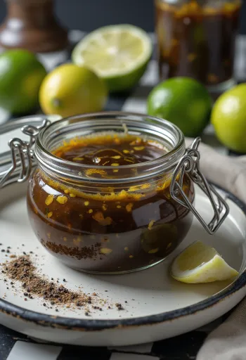 Бальзамический соус с лаймом и чесноком при подаче