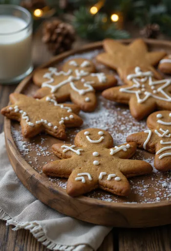 Фигурки из пряничного теста, поданные с украшением