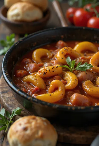 Каллос с чесноком, богатое, пряное блюдо из свинины