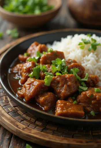 Говядина Ренданг подается на стол