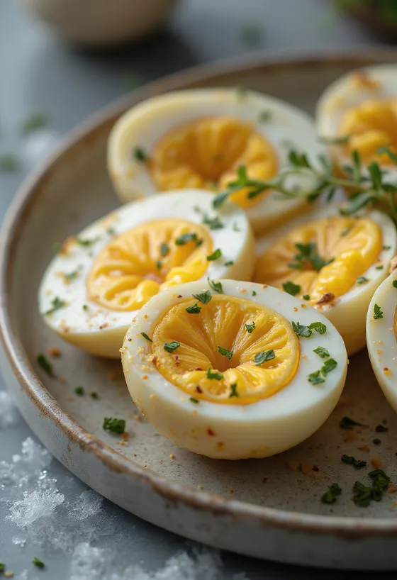 Запеченный баклажан с чесноком на тарелке