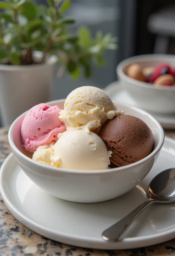 Neapolitan Ice Cream при подаче