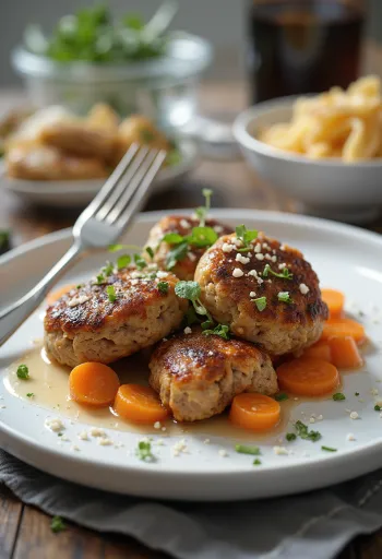 Кьётткакер с морковью, с богатыми мясными шариками и овощами