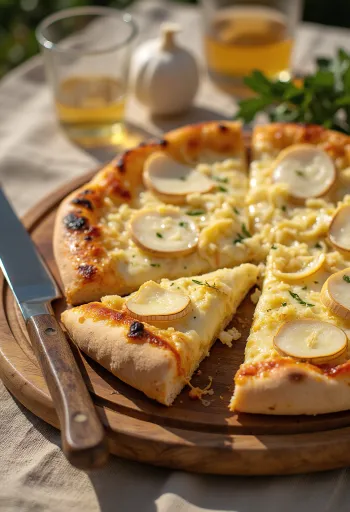 Пицца с сыром Пекорино и свежим розмарином