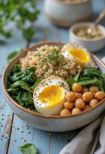 Будда-боул с пряным запеченным баклажаном