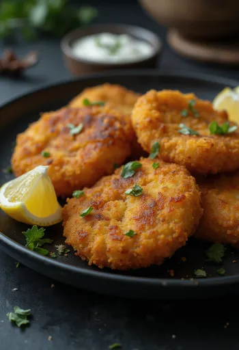 Шницель из буйволятины на тарелке