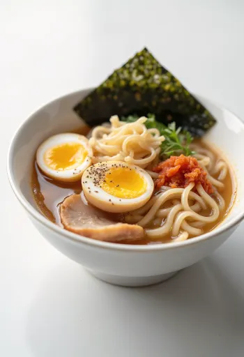 Китаката рамен с прозрачным бульоном и толстой лапшой