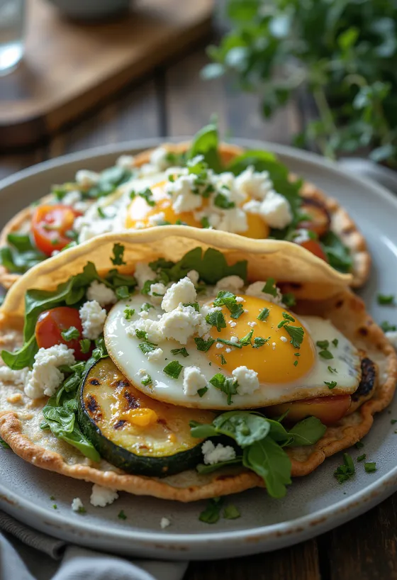 Средиземноморский овощной ролл с сыром фета