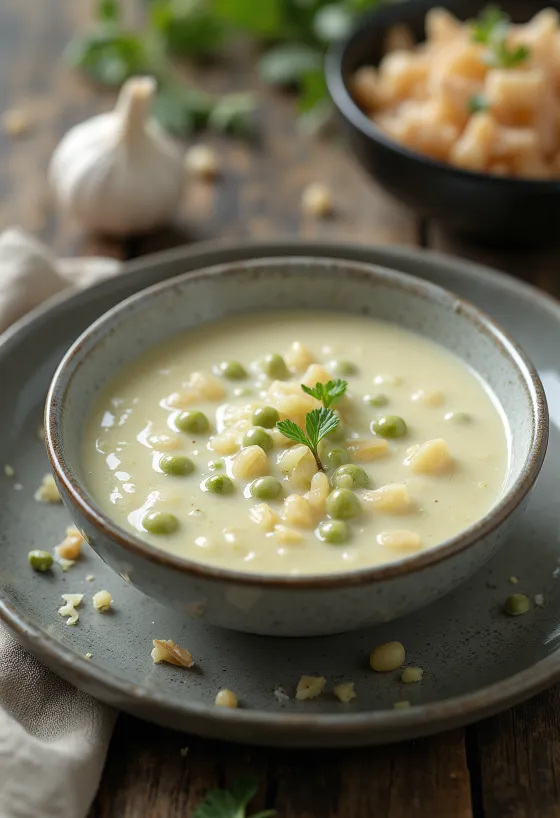 Чесночный соус с зеленым перцем при подаче