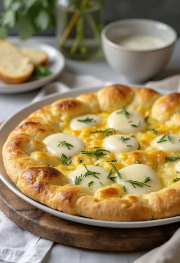 Подача кето-фокаччи с сыром