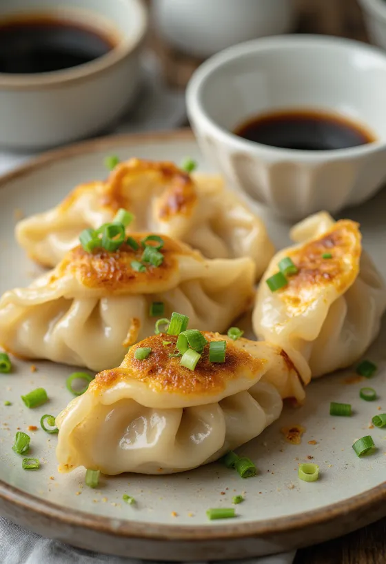 Miso Tofu Gyoza с соевым соусом
