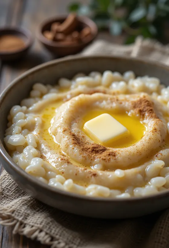 Рисенгрёд с кардамоном, поданный в миске