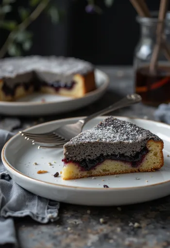 Классический маковый торт с джемом