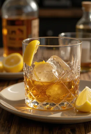 Медовый виски в стакане
