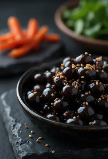 Кхонджабан, корейское блюдо из сои с кунжутом и хлопьями чили