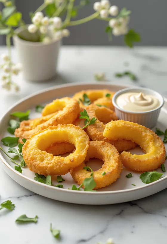 Жареный кабачок, обжаренный до золотистой корочки, поданный в хрустящей панировке