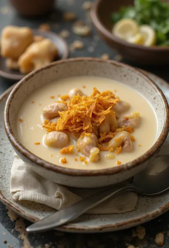 Келле пача с мятой, питательный и свежий суп в миске