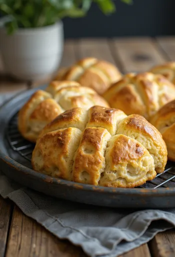 Погача со шкварками при подаче