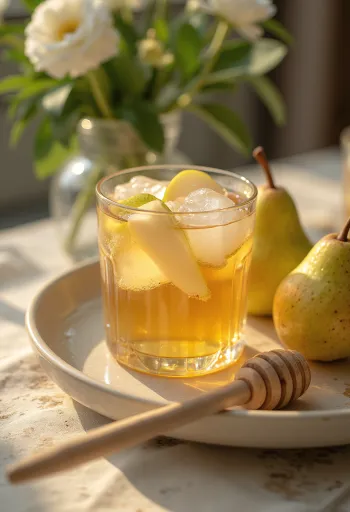 Освежающий грушевый сидр со льдом