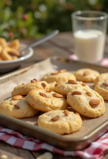 Миндальное печенье при подаче