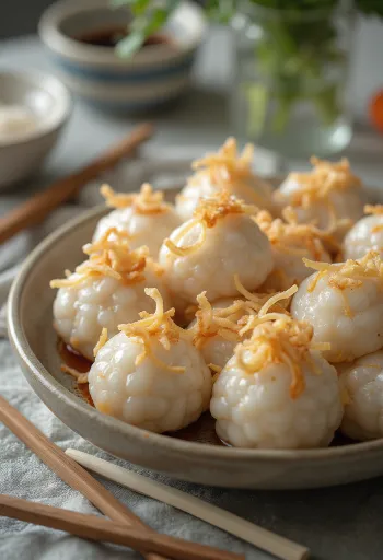 Танъюань с мясом, поданный с жареным луком